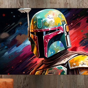 Star Wars Kids Room Rug: Colorful Helmet Graffiti, Non-Slip image 2