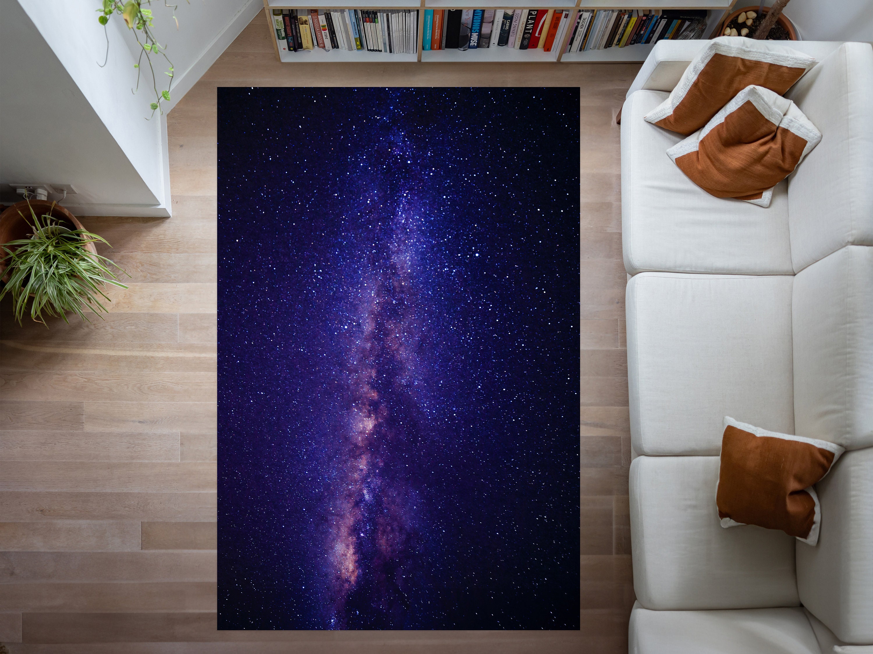 Milky Way Rug: Starry Galaxy View, Personalized Decor - Etsy