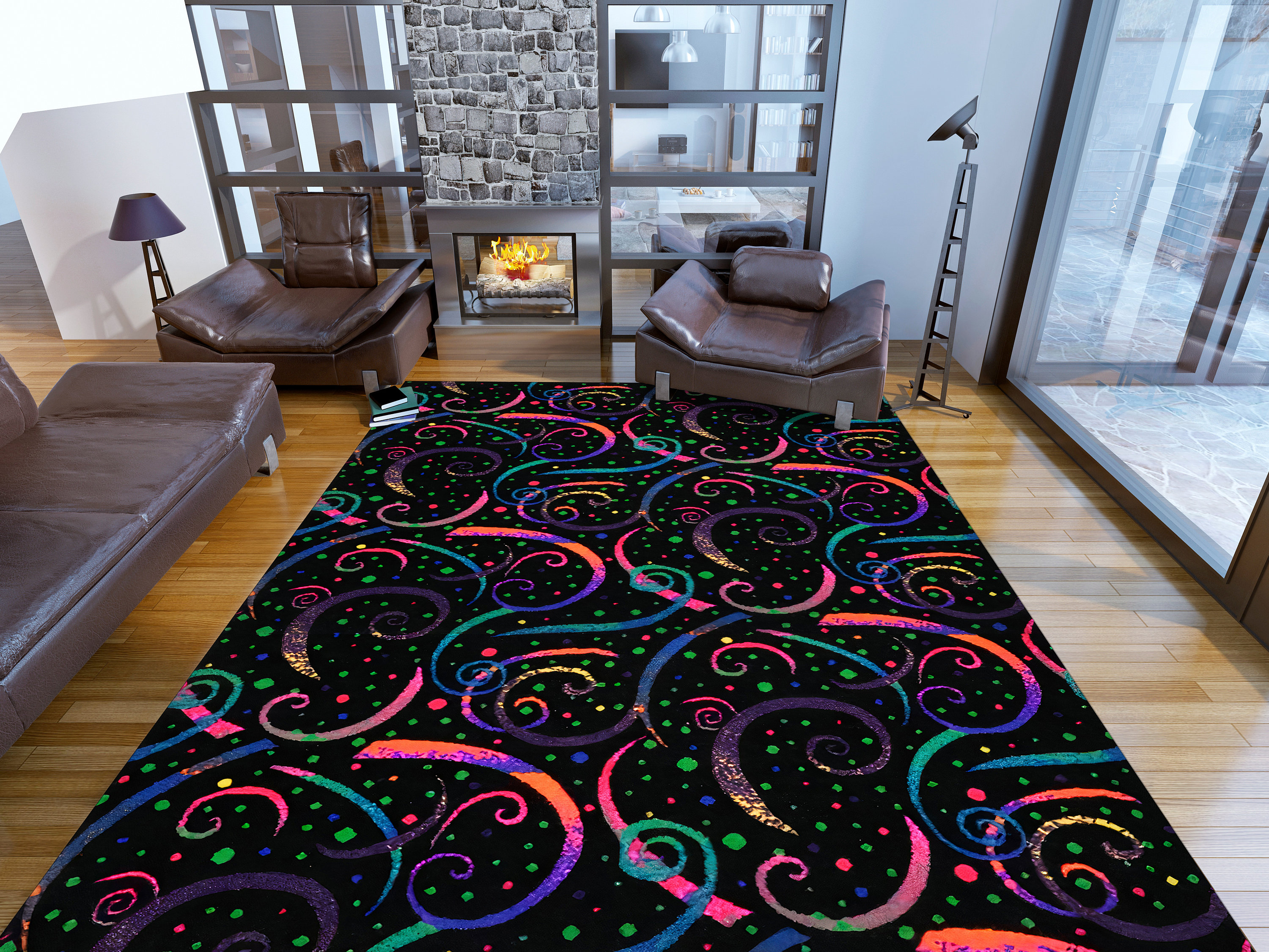 Arcade Rug, Arcade Modern Decor Rug, 80s Arcade Carpet, Game