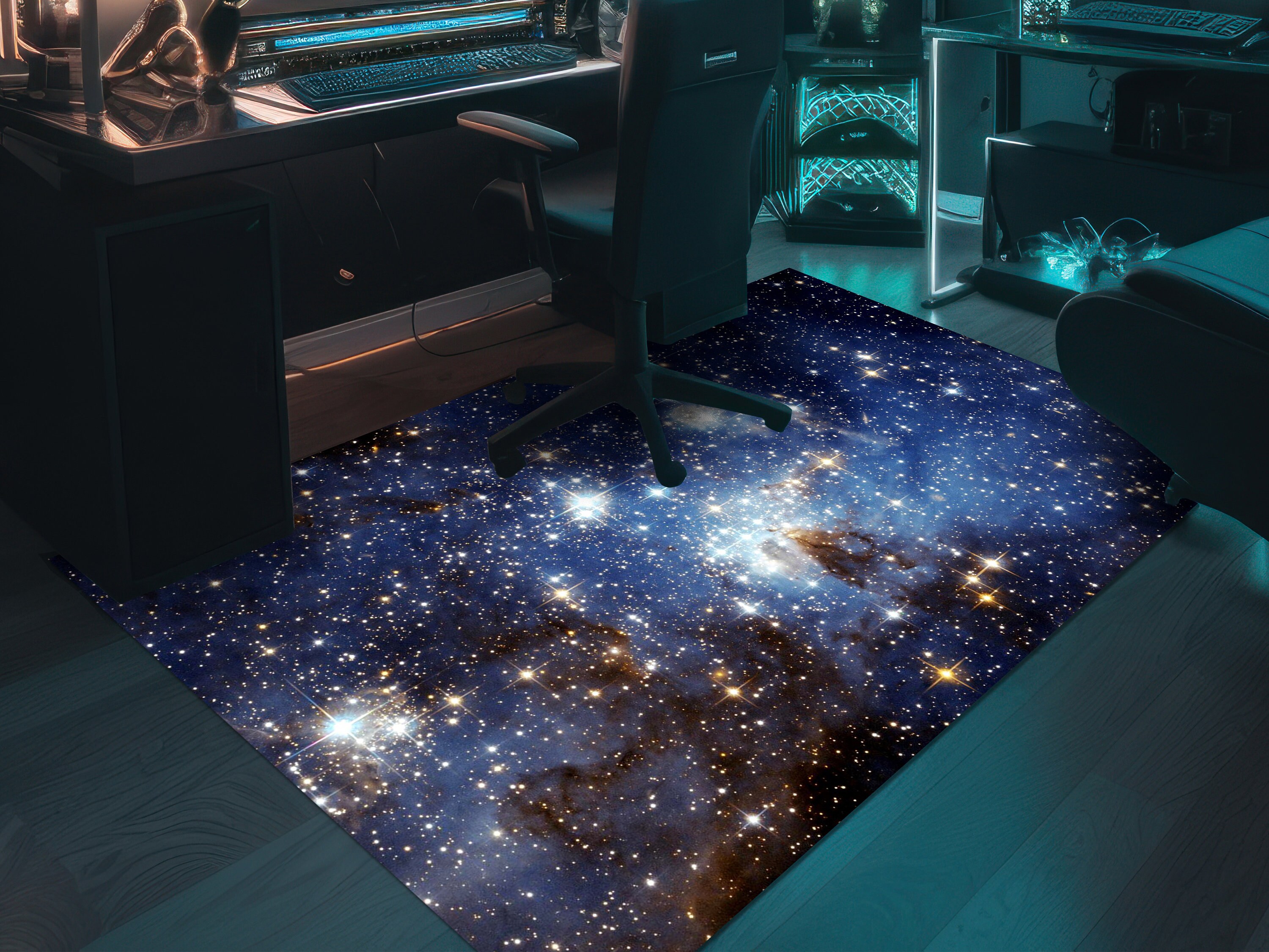 MİLKY WAY RUG, Space Rug, Galaxy Rug, Starry Sky Rug, Stars Rug