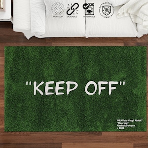 Keep Off Classic Rug-Green Grass Rug,Modern Room Rug,Keep Off,Home Decorative Rug,Modern Rugs,Living Room Rug, 4x6 Carpet,Personalized Gift