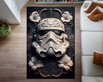 Star Wars Rug: Darth Vader Helmet, Modern Kids Room Carpet