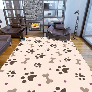 Pet Paw Rug,Pet Paw, Kids Rug,Dog Rug, Area Carpet,Pet Paw Pattern,Popular Rug,Themed Rug, Gift For Kids Playmat,Personalized Rug,Room Decor