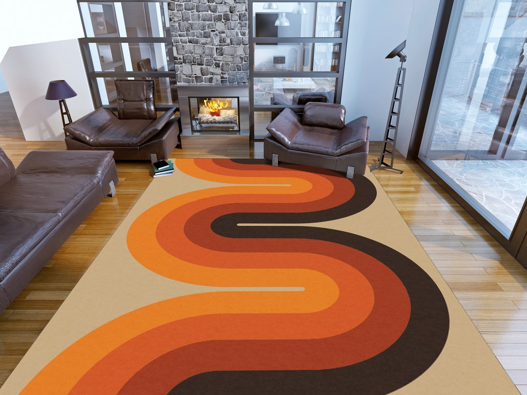 Retro Rug, Groovy Funky Rug, Retro Area Rug, Ben Eggehorn Rug, Colorful