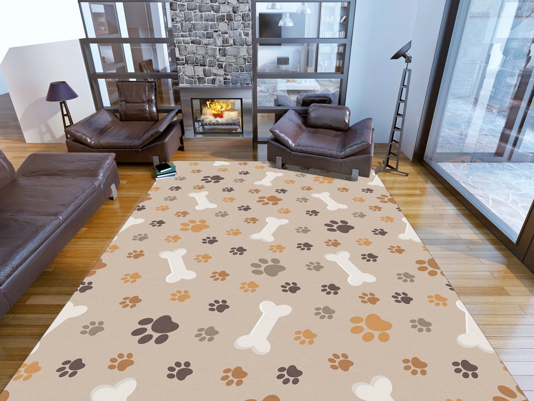 Paw Rug Pattern Pet Paw, Pet Paw Rug,kids Rug,dog Rug, Area Carpet,pet Paw Pattern ...