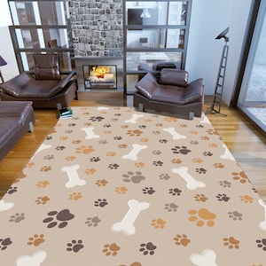 Pet Paw, Pet Paw Rug,Kids Rug,Dog Rug, Area Carpet,Pet Paw Pattern,Popular Rug,Themed Rug,Gift For Kids Playmat,Personalized Rug,Room Decor