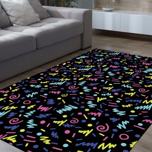 80s Arcade Rug: Retro Game Room Carpet - Etsy