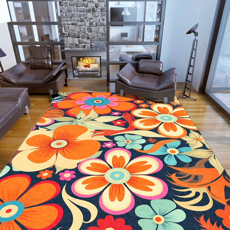 Flower Rug - Etsy