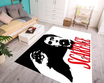 Scarface Rug: Tony Montana Movie Art, Non-Slip Area Carpet