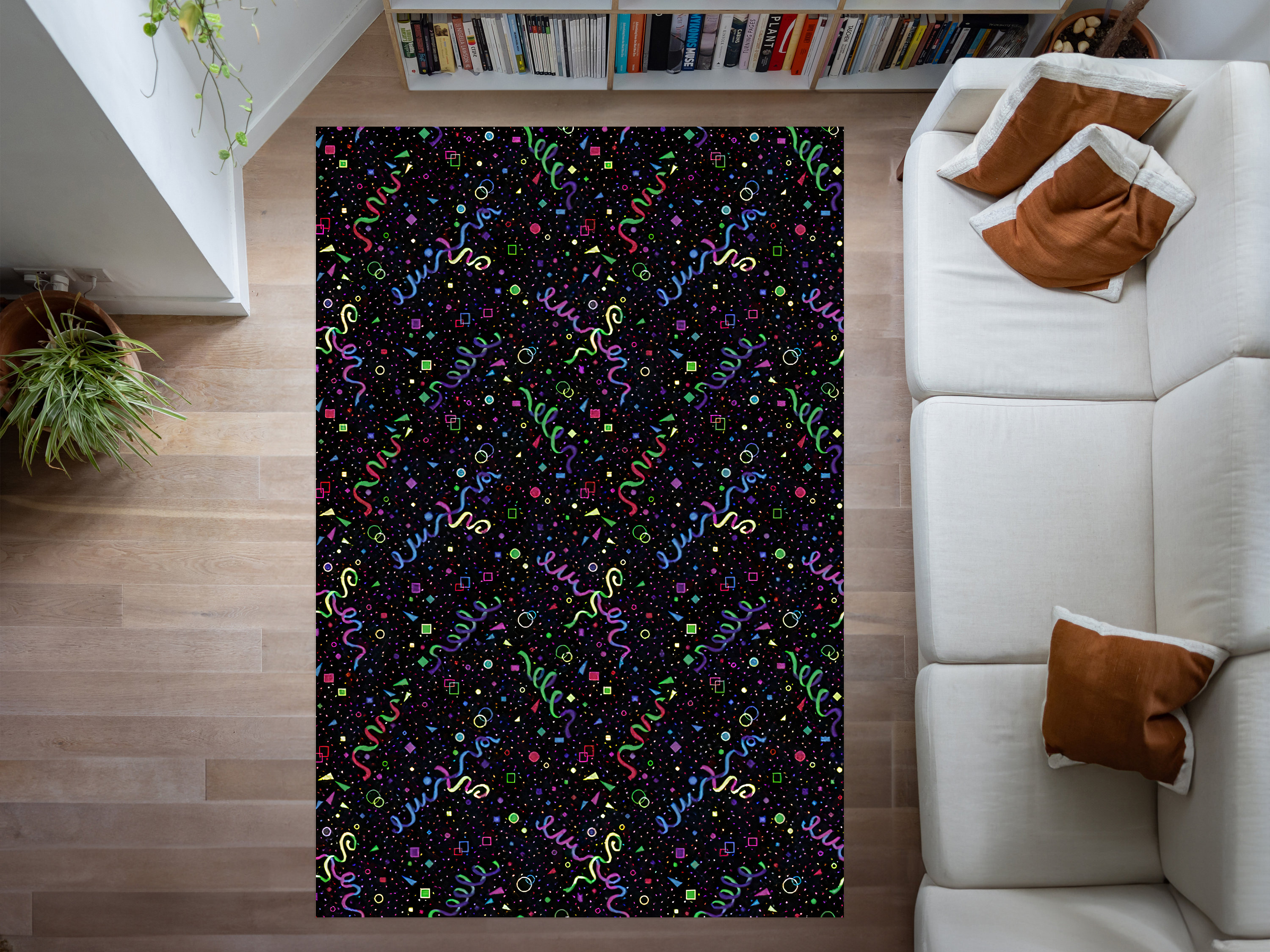 Arcade Rug, Arcade Modern Decor Rug, Game Room Rug, Bowling Alley