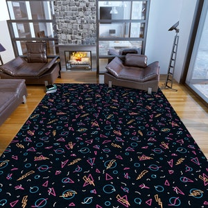 Arcade Rug, Game Room Rug, Bowling Alley Carpet, Game Series, Player Charter Rug, Custom Rug, 80s Arcade Carpet, Arcade Modern Decor Rug