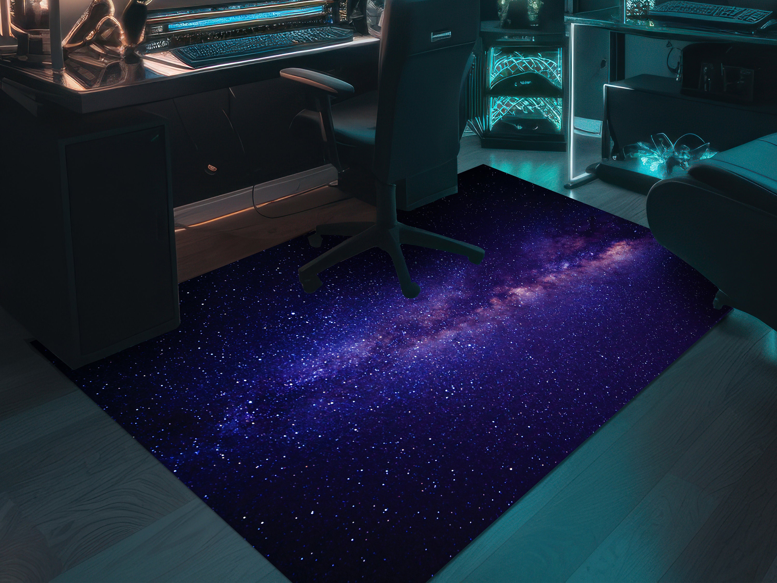 Milky Way Rug: Starry Galaxy View, Personalized Decor - Etsy
