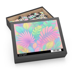 Tropical Leaves Jigsaw Puzzle: Colorful Family Activity, Mindful Home Decor