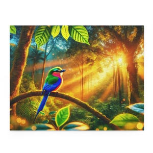 Vibrant Bird Jigsaw Puzzle: Nature Decor, Family Mindfulness Activity