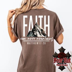 Faith can move mountains, png, faith png, Bible verse png, Christian png