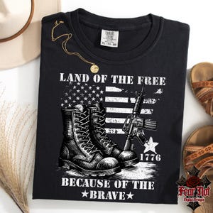 land of the free png, because of the brave png, patriotic png, 4th of July png, military png, American flag png, 1776 png