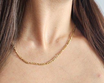 18K Gold Filled Figaro Chain Necklace, Twist Chain, Rope, Dainty, Paperclip Chain, Cable Chain, Curb Chain, Link Chain, Rope Chain, handmade