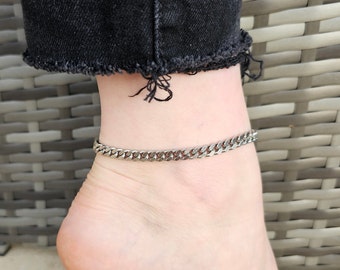 Sterling Silver Anklet, ankle bracelet, silver ankle bracelet, birthday gift, gift for her, gold anklets, boho Jewelry, silver anklet, gift