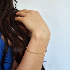18K Gold Filled Chain Bracelet, Cable Chain, Paperclip Chain, Twist Chain, Figaro Chain, Curb Chain, Christmas Gift for kids, gift for her image 4