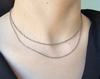 【Hei】special chain necklace★送料・関税込★2色★樹脂着用 Mixed Chain Necklace