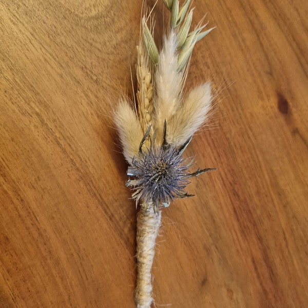 Boutonnière fleurs séchées