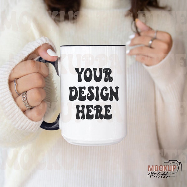Black handle mug mockup, coffee mug mock up, boho mug mockups, Modern model mug mockup 15oz mug mockup, rustic mug photo template mock ups