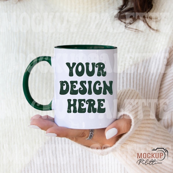 Green handle Mug mockup, coffee mug mock up, mug mockups, white mug mock ups, 11 oz mug mockup, rustic mug photo template, instant download