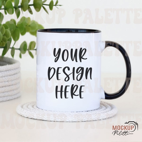 Black handle mug mockup, White Mug mockup, coffee mug mock up, mug mockups, 11 oz mug mockup, rustic mug photo template, instant download