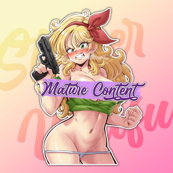 Sexy Bad Launch / Decal for Mature People / Ecchi, NSFW, Sexy Anime Girl Sticker, Sexy Sticker