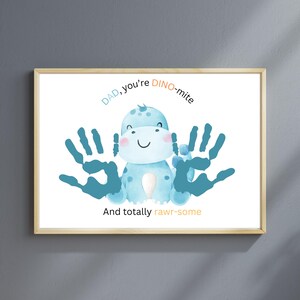 Dinosaur Footprint Handprint Art: Roarsome Mom Keepsake (PDF Download)