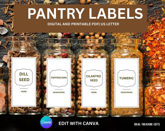 Modern Fruit, Nut, and Pantry Labels • Water and Oil Resistant ...