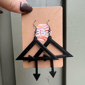 Of the Trees inspired 3D printed earrings