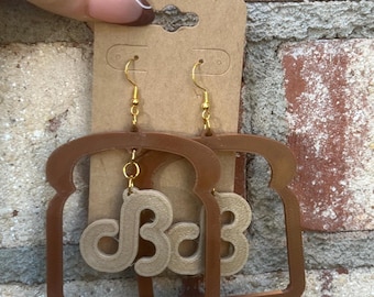 Daily Bread inspired 3D printed earrings