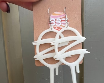 Clozee inspired drippy 3D printed earrings
