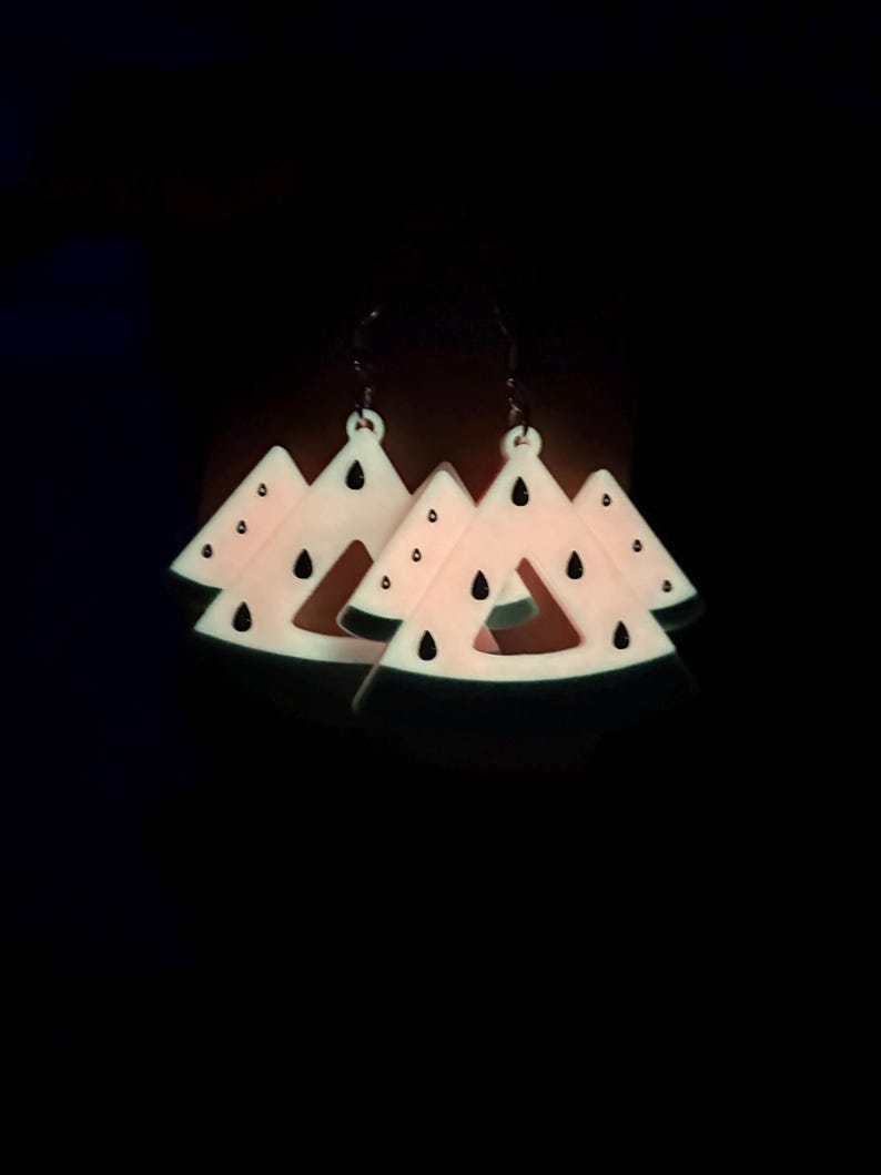 Wakaan Watermelon inspired 3D printed earrings image 4