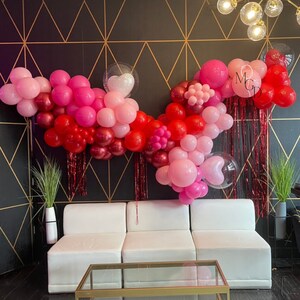 Love Balloons DIY Garland Kit/Valentines Day Balloon Kit/ Anniversary Balloons Kit/ Sweetest Day Balloons Garland Kit/ Heart Balloon Garland