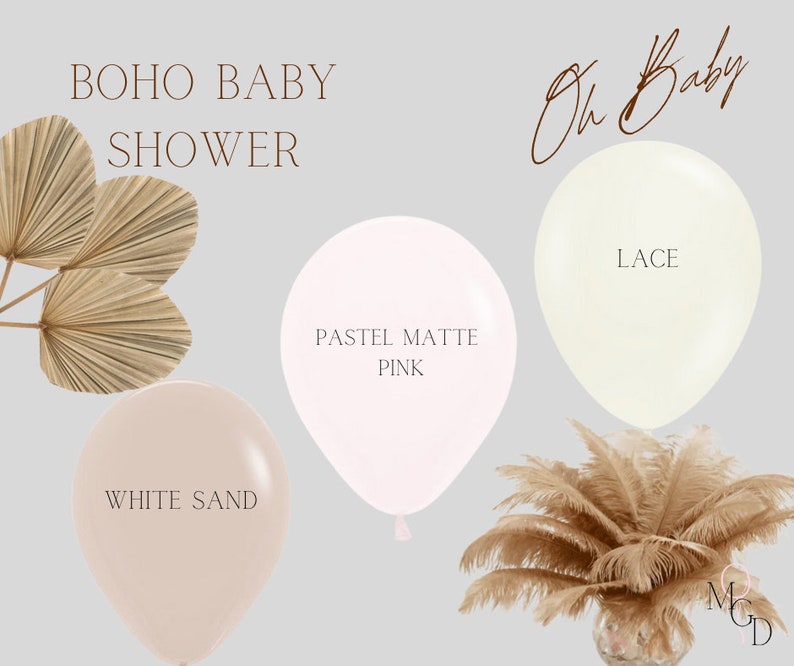 Boho Girl Baby Shower DIY Balloon Garland Kit Etsy