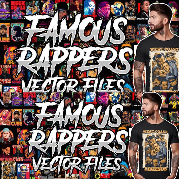 75+pop culture vector T-shirt Desing - Png-AI- Hip Hop Bundle,Rap Bundle,High Quality T-shirt Desing,Western T-shirt,Great for Stickers