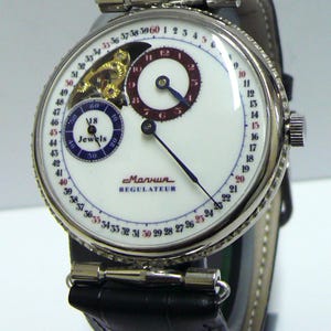 Molnija/Molnia REGULATEUR (Regulator) SOVIET GENTS Oversized wristwatch *Serviced* 1970's