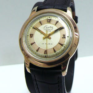 High Grade Swiss men's watch Gold Plated CREATION Luxomatic Rotor 25Jew. 1950's