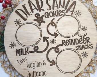 Personalized Santa Cookie Tray, Christmas Eve Tradition