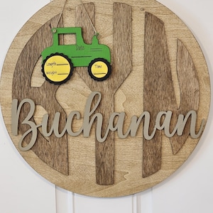 Baby hospital door sign, monogram baby door hanger, birth announcement door hanger