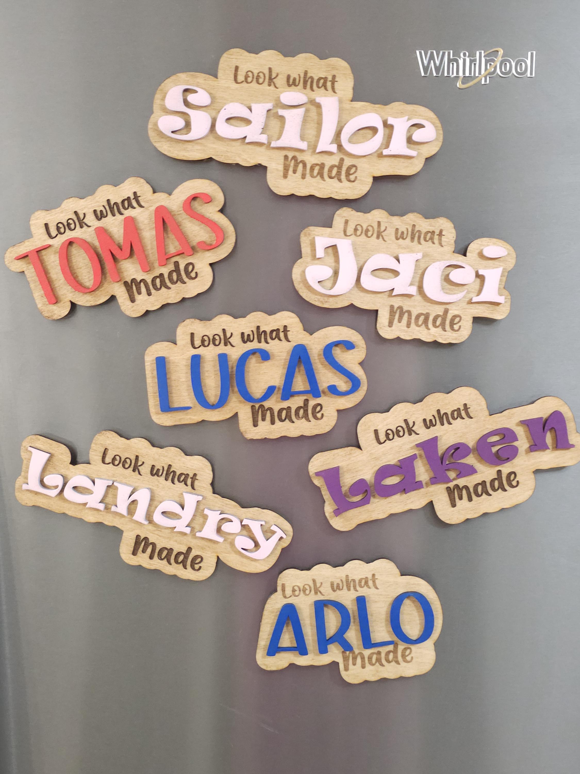Personalized Frdige Magnet / School Work Holder / Look What I Made ...
