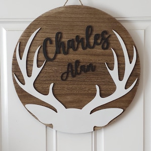 Hospital door hanger, New baby door hanger, Monogram door hanger, new baby gift