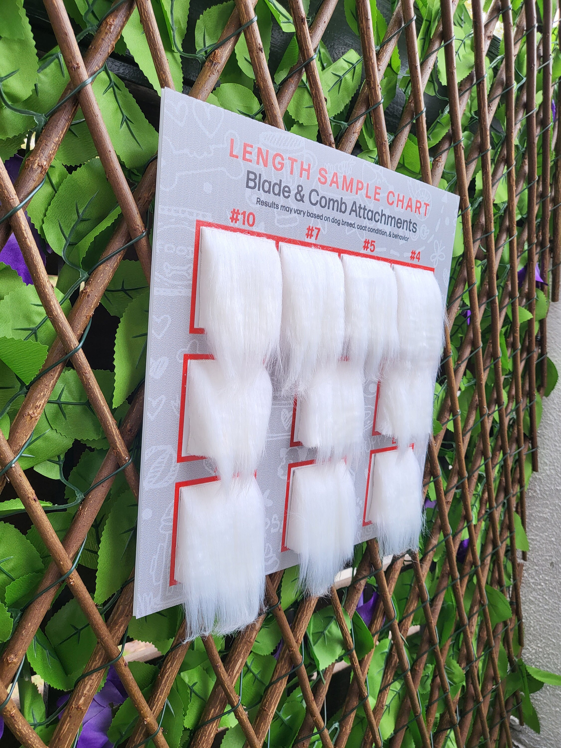 Pet Grooming SHAVE YOUR OWN Fur Length Sample Chart Blade Shave and