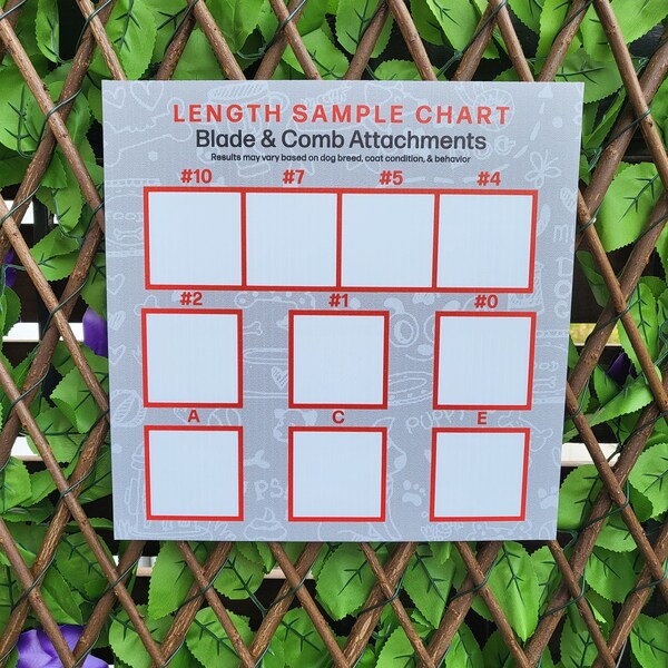 Hair Length Sample Chart for Dogs Etsy