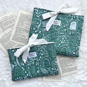 Fairy Garden Book Sleeve | Book Gifts for Book Lovers, Book Themed Gift, Book Lover Gift Idea, Book Related Gift, Book Merch, Book Club Gift