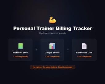 Factureringstracker voor personal trainer | Clientpakkettracker, sessielogboek, spreadsheet voor inkomsten en uitgaven