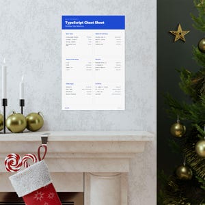 TypeScript Cheat Sheet Poster | Developer Type Reference | Programmer Wall Art zdjęcie 15