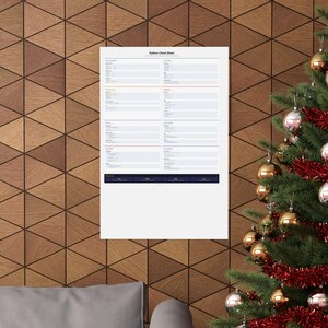 Python Cheat Sheet Poster | Programming Reference | Developer Office Wall Art Bild 12